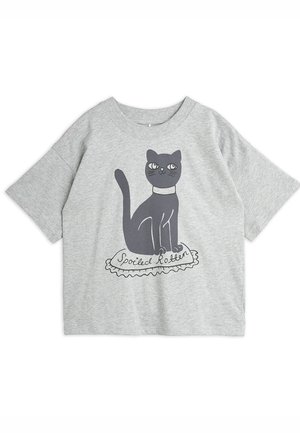 CAT TEE UNISEX - T-shirts med print - grey melange