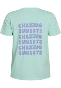 Zizzi RÜCKEN - T-shirts print - grayed jade washed