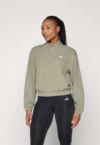 adidas Performance AEROREADY TRAIN ESSENTIALS QUARTER ZIP - Verryttelytakki - silver pebble