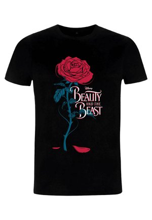 BEAUTY  THE BEAST: LIVE ACTION LOGO ROSE - Print T-shirt - black
