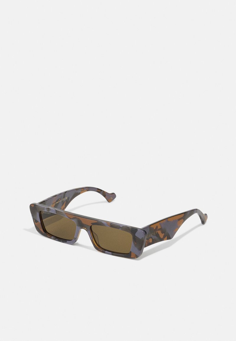 Gucci RECTANGULAR SQUARED UNISEX Sunglasses havana brown/black Zalando.ie