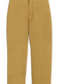 Chinos kaki con design a gamba dritta, realizzati in tessuto leggero. Presentano tasche frontali e una vita pulita senza hardware visibile.