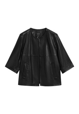 Massimo Dutti, Lederjacke - black