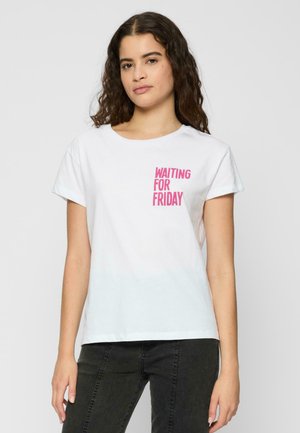 WAITING FOR FRIDAY BOX TEE - T-shirts print - white