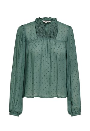 ONLY ONLGEZA  DOBBY TAPE - Blūze - dark forest