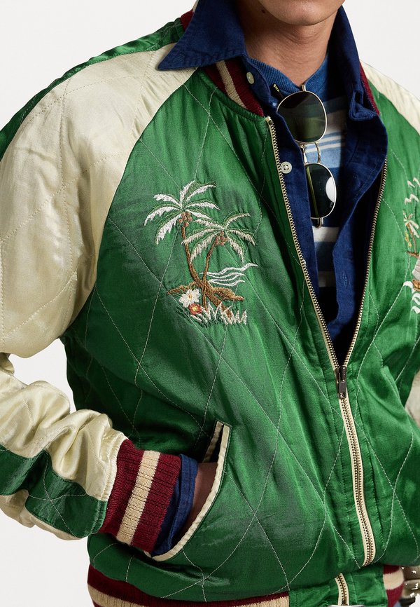 EMBROIDERED SATIN JACKET - Bomber Jacket3