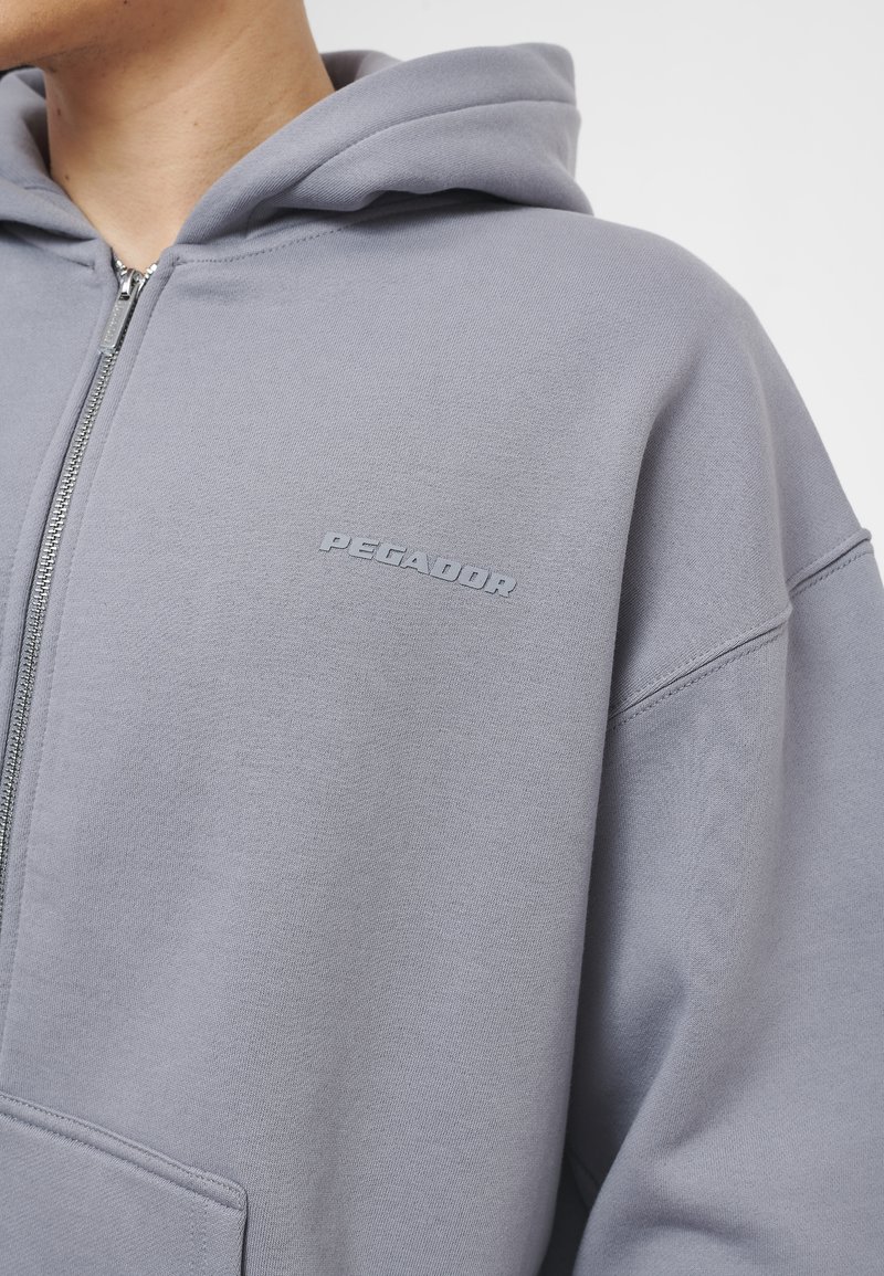 Pegador LOGO OVERSIZED JACKET UNISEX - Sweat zippé - washed dusk grey  gum/gris - ZALANDO.FR