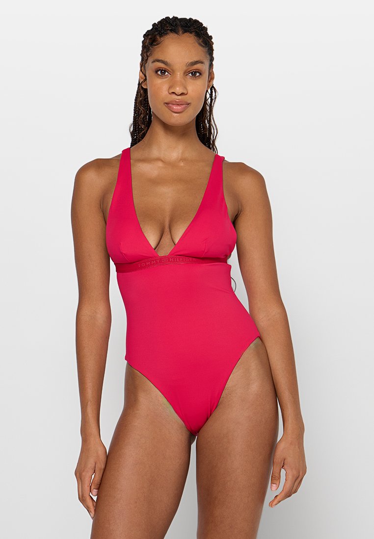 Tommy Hilfiger Badpak donkerroze Tommy Hilfiger Badpak donkerroze