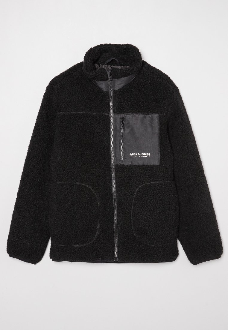 Jack & Jones Junior Fleecejacke schwarz