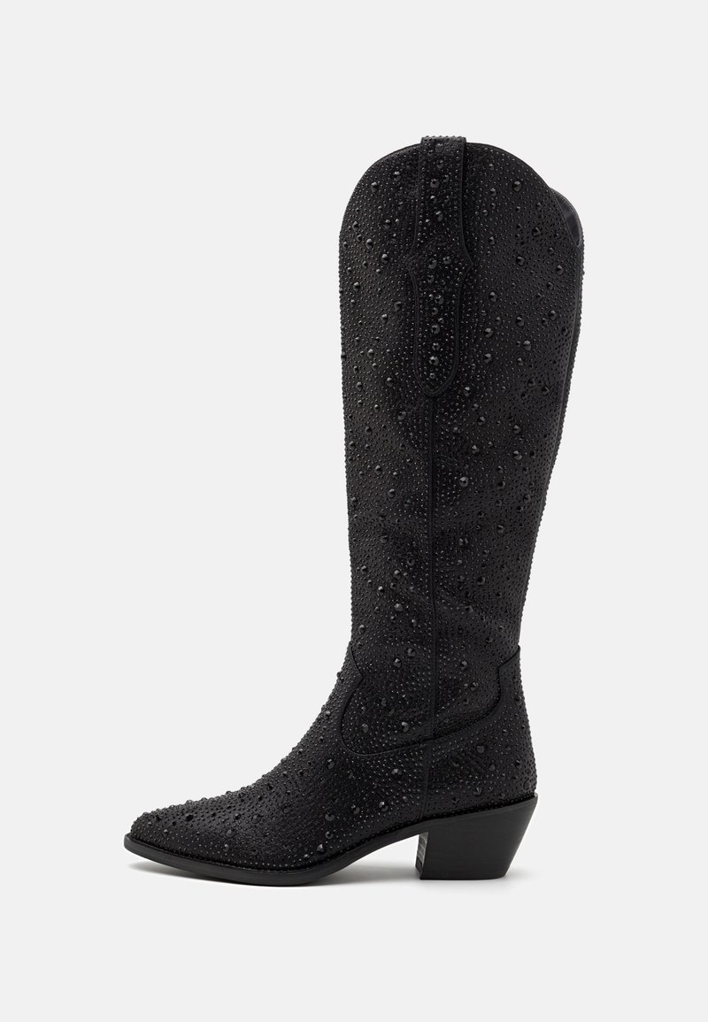 Even&Odd Wide Fit Kovbojské/motorkárske čižmy - black