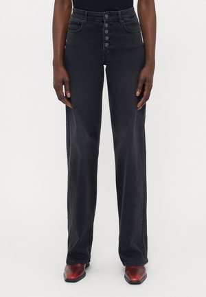 ONLMADISON BLUSH - Wide leg - washed black