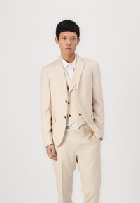 Isaac Dewhirst NOTCH SUIT NEW COAT SLIM - Κοστούμι - light sand