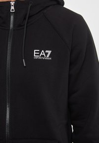 EA7 Emporio Armani LOGO - Felpa con zip - nero bianco