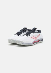 Mizuno WAVE STEALTH 6 - Handball shoes - white/salsa/black