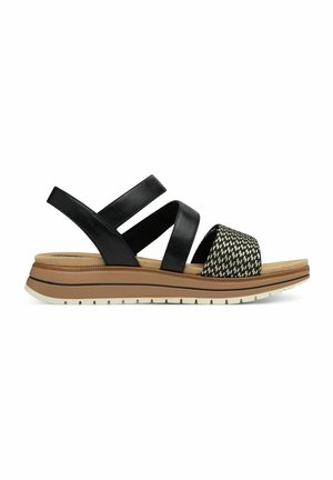 Wedge sandals - black comb