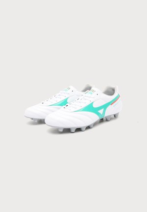 Mizuno MORELIA II CLUB UNISEX - Fußballschuhe für festen Untergrund - white/arcadia/lava orange