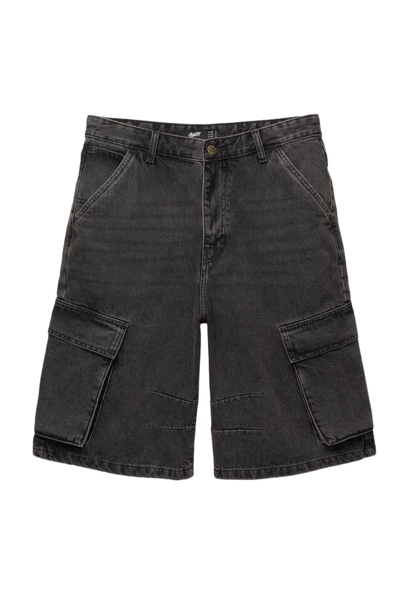 PULL&BEAR Jeansshort donkergrijs