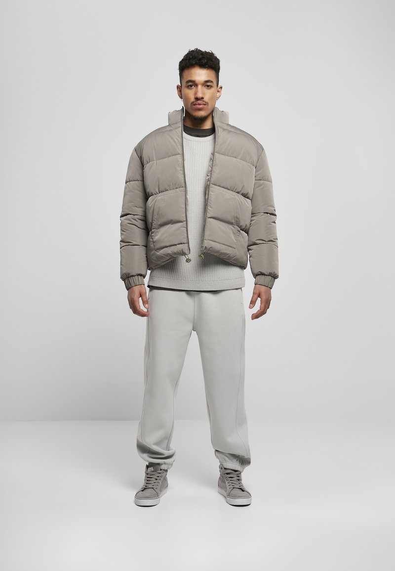 grey down jacket men's