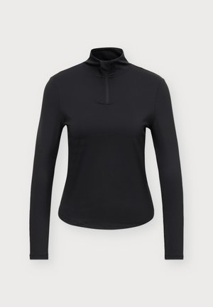 Even&Odd active by Zalando, ESSENTIAL TRAINING LONG SLEEVE RAGLAN TOP WITH 1/4 ZIP - Блуза с дълги ръкави - black