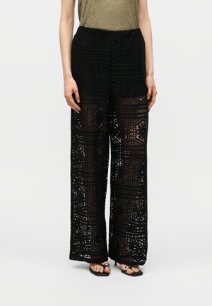 ONLY ONLLIAN WIDE PANT - Pantalones - black