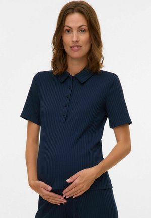 ENG ANLIEGEND KRAGEN - Polo - navy blazer