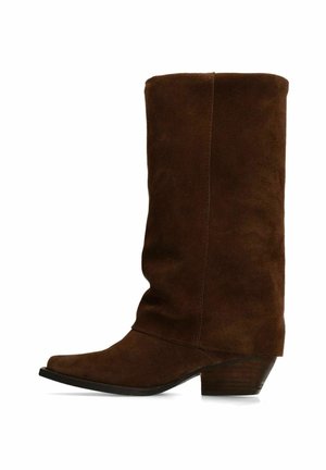 MIT UMSCHLAG - Cowboy/Biker boots - braun