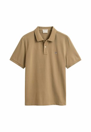 GANT, REG SHIELD SS PIQUE POLO - Poloshirt - light taupe