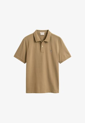 GANT, REG SHIELD SS PIQUE POLO - Poloshirt - light taupe