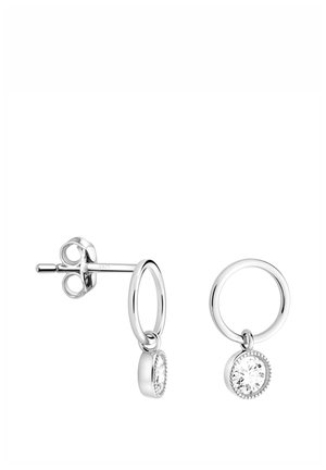 CIRCLE ZIRCONIA - Øreringe - silver coloured