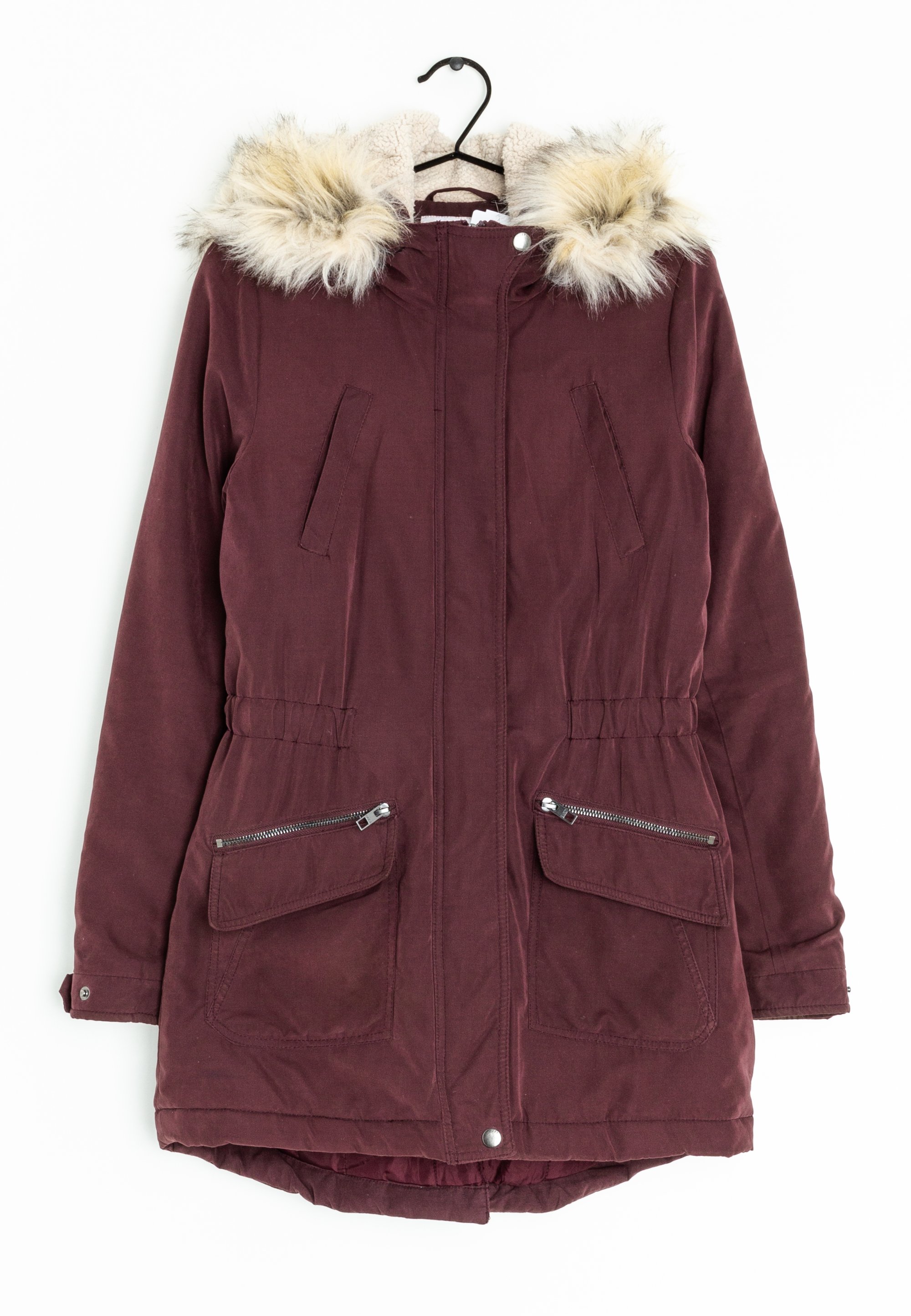 ONLY Wintermantel purple/rot (Pre-owned) Zalando