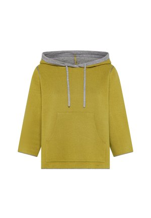 Deha, BI-COLOUR HOODED CREW NECK SWEATER - SWEATER - Sweat à capuche - green