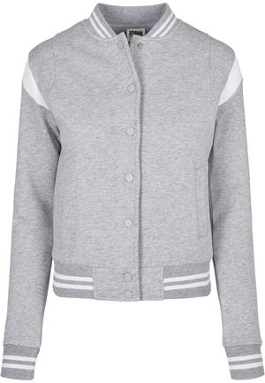 Urban Classics Mikina na zip - grey white