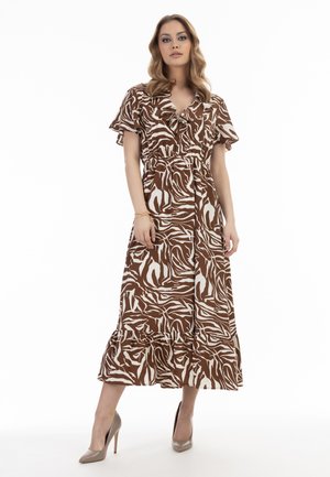 ZEBRAPRINT - Jurk - braun/weiss