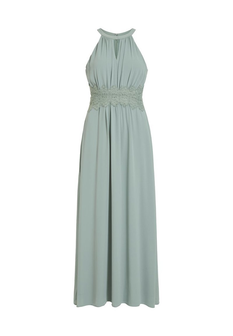 VILA VIMILINA HALTERNECK NOOS - Dolga obleka - green milieu