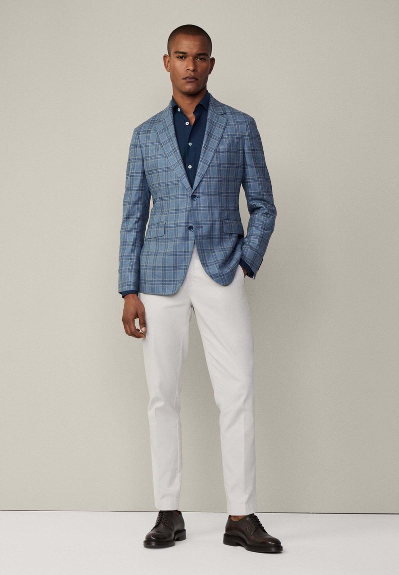 Plumiferos Hombre Plumon Hackett London Chaqueta Para Hombre WL Grey/Blue  Gunclub Chaqueta Hackett Hombre, image size:800x1152