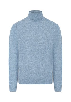 Striktrøje - light blue solid