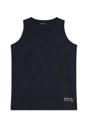 Freddy Top - allover ikat blu navy