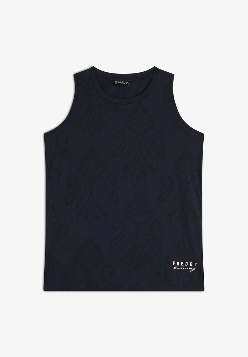 Freddy Top - allover ikat blu navy