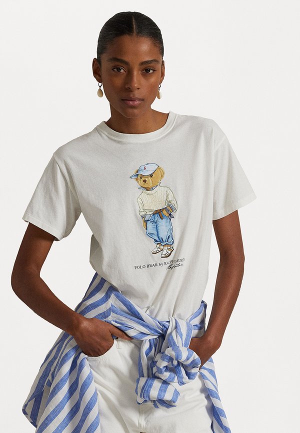 KNIT T-SHIRT - Print T-shirt - nevis