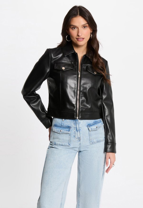Kunstlederjacke - noir