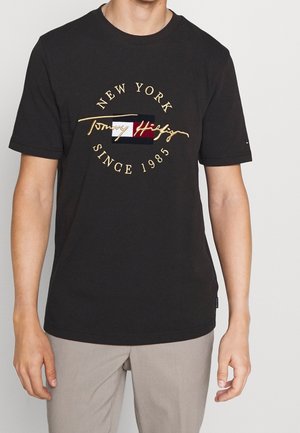 T-shirt med print - black