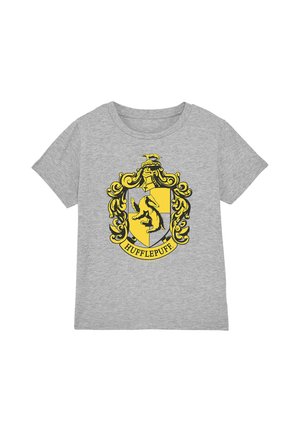 Cotton Soul, HARRY POTTER HUFFLEPUFF CREST UNISEX - Print T-shirt - mottled light grey