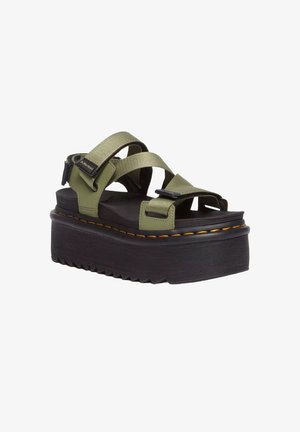 Dr. Martens, Sandalias con plataforma - muted olived