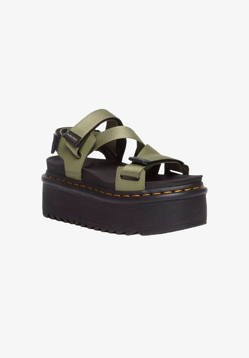Dr. Martens Sandales à plateforme - muted olived