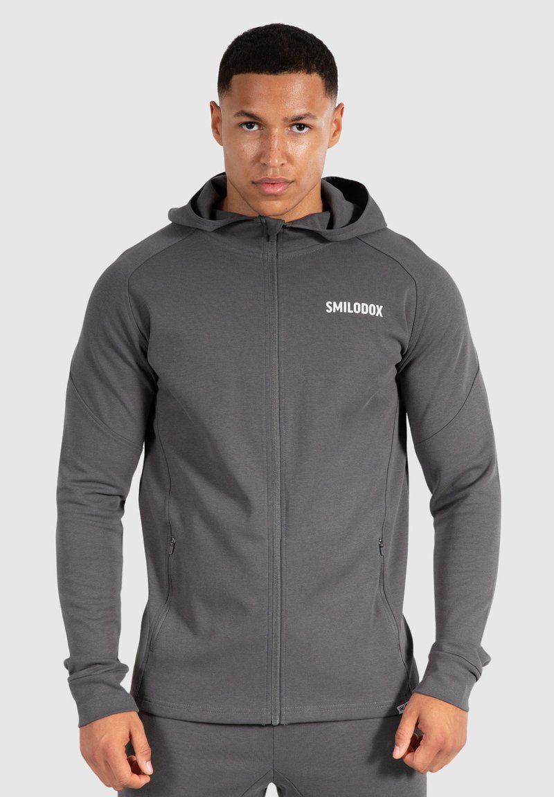 Smilodox MAISON - Felpa con zip - dunkelgrau