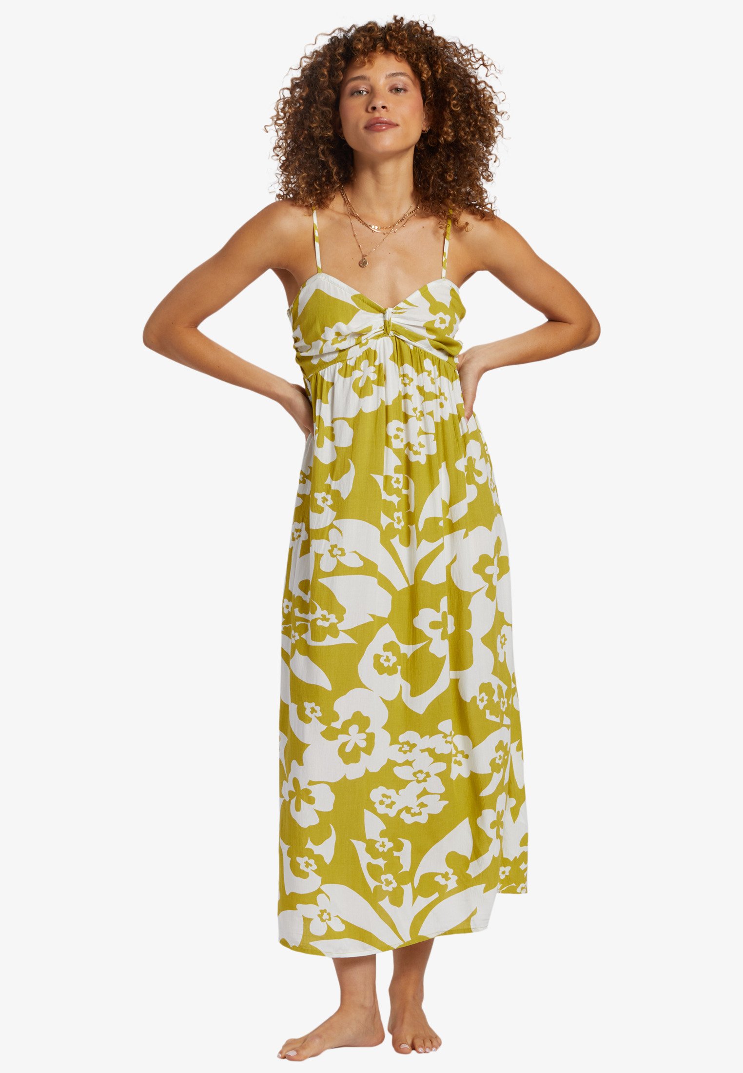 Robe Longue Robe Verte Billabong Sweet Day Robe Chemise Longue