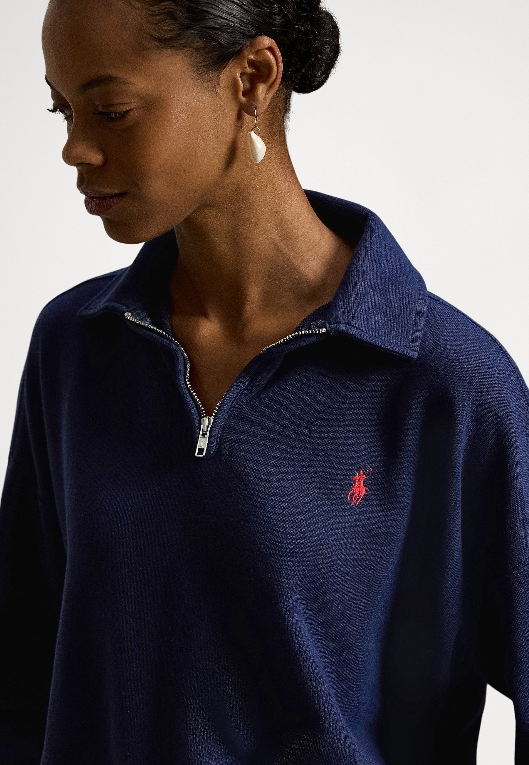 Polo Ralph Lauren KNIT-HALF ZIP-SWEATSHIRT - Camisola - cruise