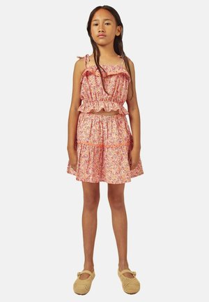 MIPOUNET VOILE VICTORIA - Falda acampanada - coral multicolor