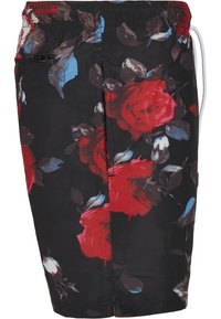 Urban Classics PATTERN - Fürdőnadrág - black rose aop