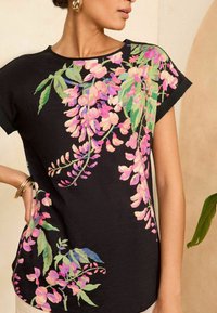 Love & Roses Apdrukāts T-krekls - black floral